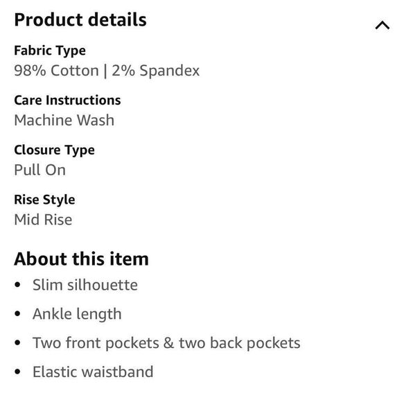 GLORIA VANDERBILT Slimming Effect Sz 8 Pull-On Crop Mid-Rise Pants Green NWT - Picture 8 of 10